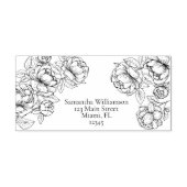 Boho Elegante Botanische Bloemenlijn Kunst Trouwen Zelfinktende Stempel (Design)