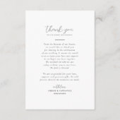 Boho Elegante Kalligrafie Ampersand Foto Bruiloft Bedankkaart (Achterkant)