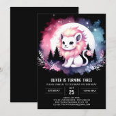 Boho Elegante Leeuw Verjaardag Kaart (Voorkant / Achterkant)