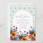 Boho Elegante mediterrane bloemen Kaart (Voorkant)