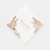Boho Elegante Pampagras Bloem Huwelijk Servetten (Hoek)