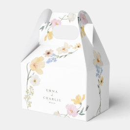 Boho elegante Pastel Wildflowers Wedding Bedankdoosjes