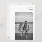  Boho Elegante tekst en foto bruiloft Save The Date (Voorkant)
