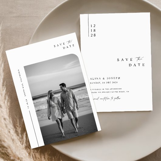  Boho Elegante tekst en foto bruiloft Save The Date