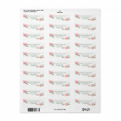 Boho elegante waterverf romantische rozen bruiloft etiket (Full Sheet)