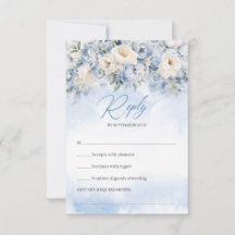 Boho Elegante winter stoffige blauwe en ivoren blo