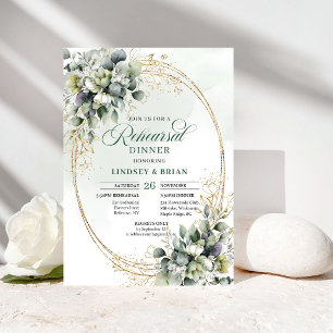 Boho Elegantie Oefenavondmaal Waterverf Eucalyptus Kaart