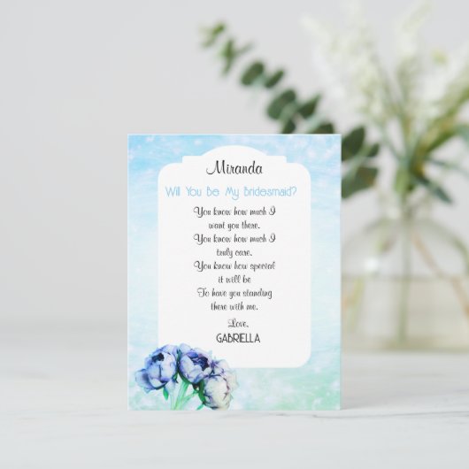 BOHO Elegantie! Wil je mijn bruidsmeisje zijn kaar Kaart (Staand voorkant)