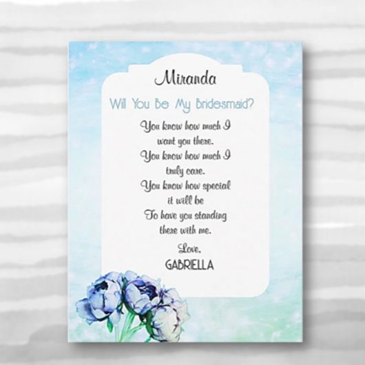 BOHO elegantie! Word jij mijn bruidsmeisje kaart? Kaart