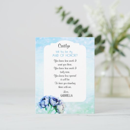 BOHO elegantie! Word jij mijn Maid of Honor kaart? Kaart (Staand voorkant)