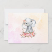 Boho Elephant Baby shower Arrival Predication (Achterkant)