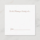 Boho Elephant Baby shower Diaper Raffle Informatiekaartje (Achterkant)