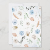 Boho Elephant Baby shower Kaart (Achterkant)