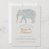 Boho Elephant Baby shower Kaart (Voorkant)