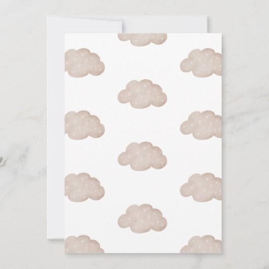 Boho Elephant Baby shower Kaart (Achterkant)