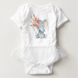 Boho Elephant Baby Tutu Romper 1e verjaardag Uitru