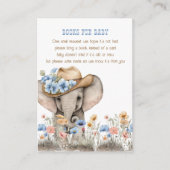 Boho Elephant Cowboy Wildflower Boeken voor Baby Informatiekaartje (Voorkant)