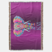 Boho Elephant - gepersonaliseerd Mandala ontwerp Deken (Voorkant Verticaal)
