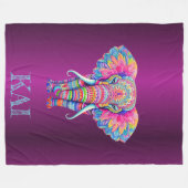 Boho Elephant - gepersonaliseerd Mandala ontwerp Fleece Deken (Voorkant (Horizontaal))
