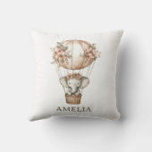 Boho Elephant Hete Luchtballon Kwekerij Kussen (Achterkant)