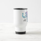 Boho elephant pastel floral custom name initialen reisbeker (Center)