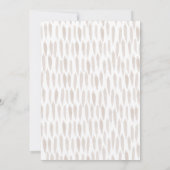 Boho Elephant Stars Moon Beige Neutrale Baby showe Kaart (Achterkant)