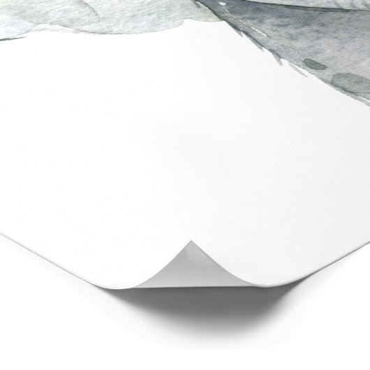 Boho Elephant Wall Art Print Waterverf Nursery (Hoek)