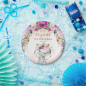 Boho Elephant Wild One Birthday Baby shower Papieren Bordje (Feest)