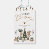 Boho Elfen Kerstcadeau Labels Cadeaulabel (Voorkant)