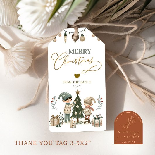 Boho Elfen Kerstcadeau Labels Cadeaulabel