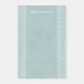 Boho Embroidery Tribal Pattern Post-its - Blauwgro Post-it® Notes (Voorkant)