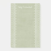 Boho Embroidery Tribal Pattern Post-its - Green Post-it® Notes (Voorkant)