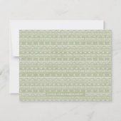 Boho Embroidery Tribal Pattern Stationery - Green (Achterkant)