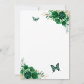 Boho Emerald Green 15 Años Bewaar de datum kalende Kaart (Achterkant)