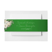 Boho Emerald Green Floral Wedding Uitnodigingen Wikkel (Voorkant Voorbeeld)