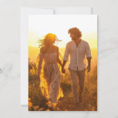 Boho Emerald Green Gold We zeiden Ja Trouwfoto Kaart (Achterkant)