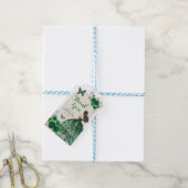 Boho Emerald Green Quinceañera Dank je Cadeaulabel (Met Touw)
