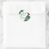 Boho Emerald Green Quinceañera Dank je Ronde Sticker (Tas)