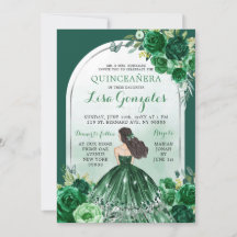 Boho Emerald Green Quinceanera