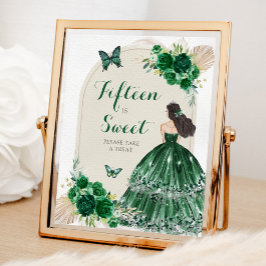 Boho Emerald Groen Quinceañera Vijftien is Zoet Poster
