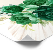 Boho Emerald Groen Quinceañera Welkomstbord Poster (Hoek)