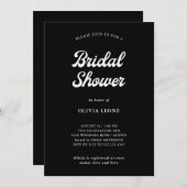 Boho en Retro Black | VRIJGEZELLENFEEST Kaart (Voorkant / Achterkant)