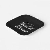 Boho en Retro Black | VRIJGEZELLENFEEST Papieren Bordje (Gebogen)