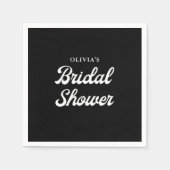 Boho en Retro Black | VRIJGEZELLENFEEST Servet (Voorkant)