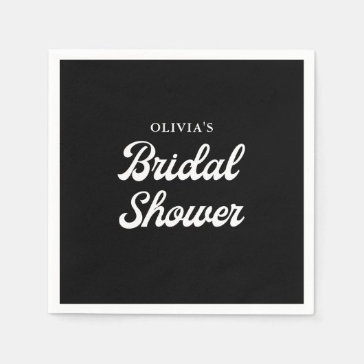 Boho en Retro Black | VRIJGEZELLENFEEST Servet (Voorkant)