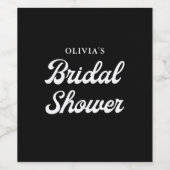 Boho en Retro Black | VRIJGEZELLENFEEST Wijn Etiket (Enkel label)