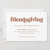 Boho en Retro | Friendsgiving Diner Kaart (Voorkant)