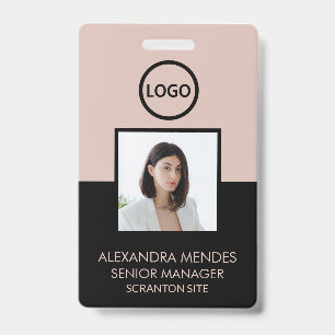 Boho en zwart werknemer foto ID Bedrijfsbeveiligin Badge