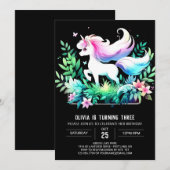 Boho Enchanted Horse Verjaardag Kaart (Voorkant / Achterkant)