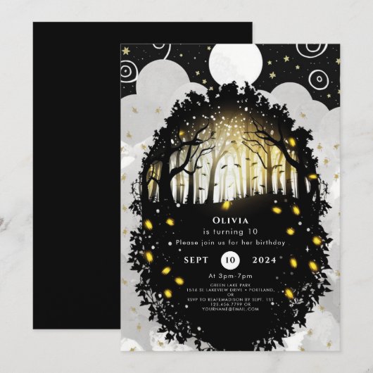 Boho Enchantment Woodland Verjaardag Kaart (Voorkant / Achterkant)